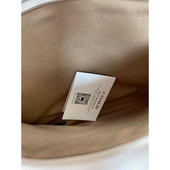 Coach sig city womans large beige striped canvas leather tote bag NWT SKU 9120 - Picture 15 of 16